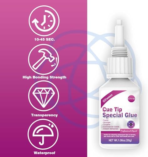 30ml Pool Cue Tip Glue - Quick-Drying Billiard Cue Tip Repair Tool