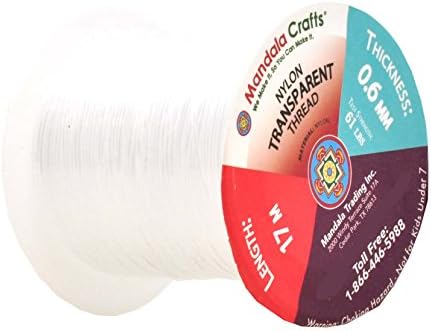 Mandala Crafts 0.6mm Clear Monofilament Invisible Thread for Quilting