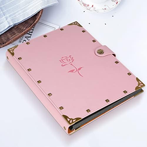 ZEEYUAN Mothers' Day Gift Scrapbook Album for Mom, Leather Photo Album Journal Scrap Book Family Scrapbook Gift for Mom Grandma