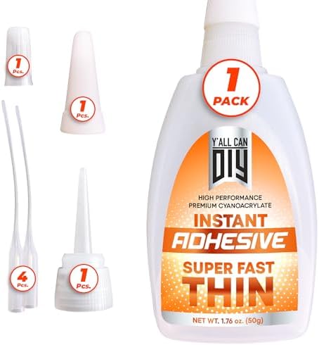 1 Pk X 1.76 Oz. (50g) CA Glue - Thin Cyanoacrylate Based Super Glue for Woodworking - Model Car Adhesive, Strong Bonds in Model Airplane, Wood Projects. Fast Drying, Instant Wood Bond
