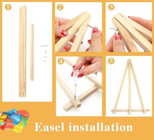 Meothan Framed Paint by Numbers Kits for Adults 12x16in with Wooden Easel | Mushroom Adult Paint by Number on Canvas, DIY Acrylic Oil Painting Kits with Brushes for Home Wall Decor (30x40cm)