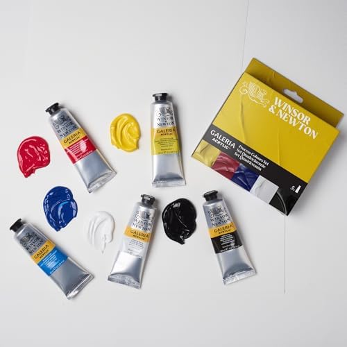 Winsor & Newton Galeria Acrylic Paint Set, 5 x 60ml (2-oz) Tubes, Process