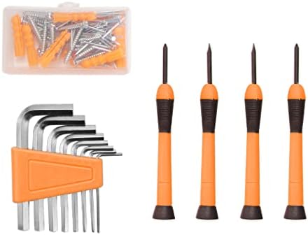 CARTMAN Complete Household Tool Set, Orange Hand Kit With Storage Case | Versatile tool assortment for home repairs, DIY projects, furniture setup, crafting, and daily household fixes in toolbox.