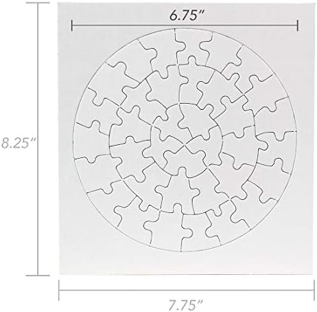 Hygloss 24 Blank Heart Puzzles – 8.5 x 9.5 Inches with Surrounding Frame – Ideal for Valentine’s Day Crafts – Write, Draw, and Decorate – 34 Pieces Each