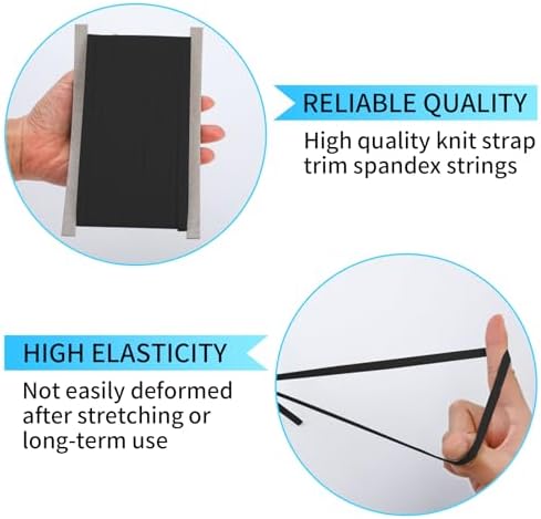 Airisoer Elastic Bands for Sewing 1/4 Inch x 12 Yards, Black