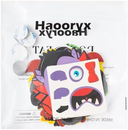 Haooryx DIY Halloween Monster Magnet Craft Make Your Own Halloween Sticker