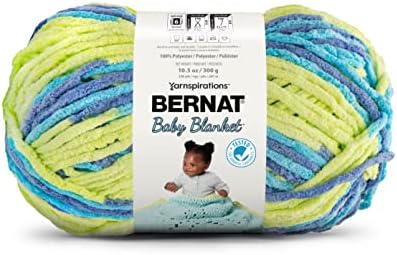 Bernat BABY BLANKET BB Handsome Guy Yarn - 1 Pack of 10.5oz/300g - Polyester - #6 Super Bulky - 220 Yards - Knitting/Crochet