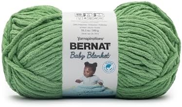Bernat Baby Blanket Yarn for Crocheting Soft, Green