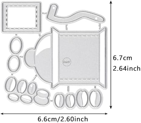 Patchwork Coffee Machines Coffee Beans Metal Cutting Dies for Card Making