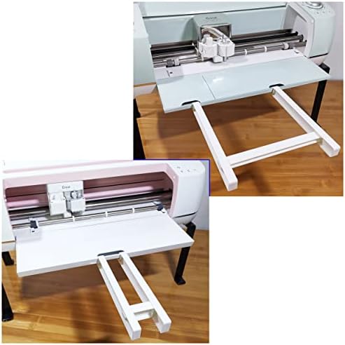 Extension Tray Compatible with Cricut Maker 4 / Maker3 / Maker and Explore Air 4 / Air 3 / Air 2 / Air, Cutting Mat Extender Support for Maker and Explore Air Series (White)
