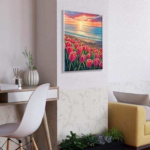 ATDMS Paint by Numbers Kit for Adults with Frame, 8 x 12 Inch