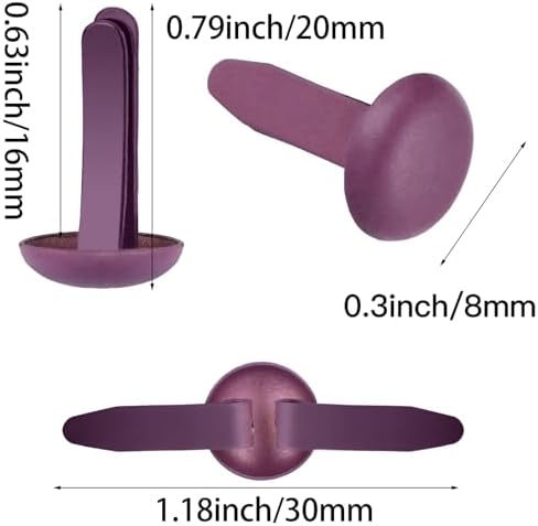 Hotop 500 Pcs Brad for Paper Crafts Metal Paper Fasteners,Multicolor