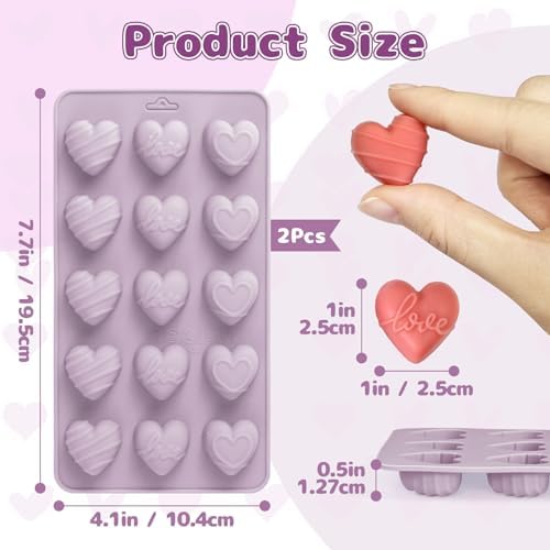 Small Heart Chocolate Mold, Small Heart Shaped Mold Non-Stick