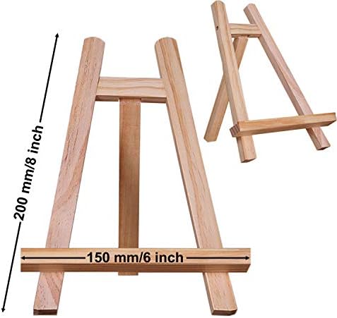 Small Tabletop Display Stand 8 inch Wooden Table Top A-Frame Artist Easel Canvas Photo Picture Sign Holder Stand
