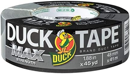 Duck Brand Max Strength Duct Tape - 6 Rolls - Heavy Duty Hold - 1.88 Inch x 45 Yards Each - Silver (241618)