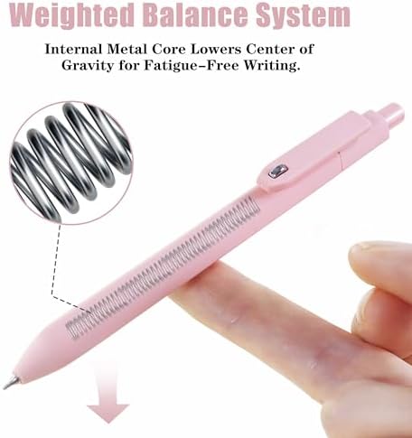 Vitoler Pens, 8 Pack 0.5mm Fine Point Cute Gel Pens with Fidget Quick Dry