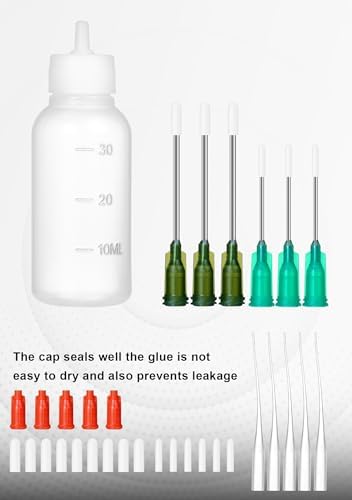 Glue Applicator Bottle Precision Tip Squeezable Bottle and Dispenser Nozzle