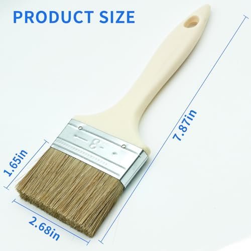 3 Pack Paint Brushes Set, White