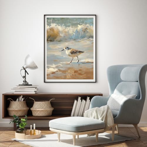WUDWL Paint by Numbers Kit for Adults Framed Canvas, with Wooden Easel