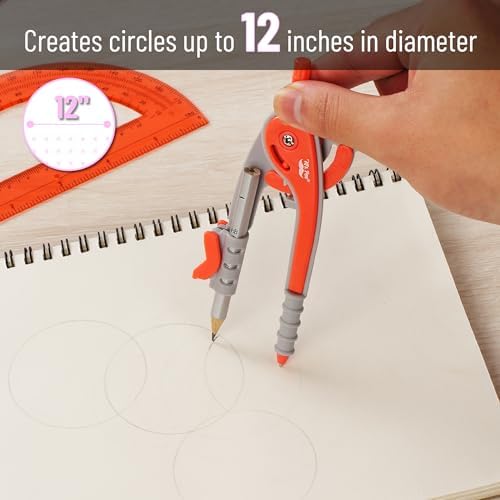 Mr. Pen- Geometry Compass and Protractor Set, 6 Inch Compass