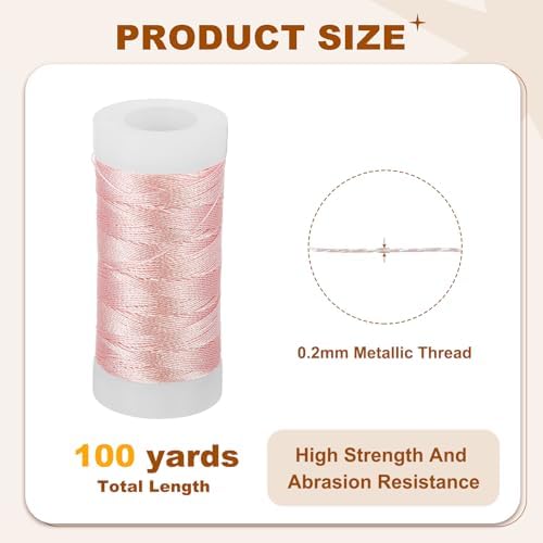 PATIKIL Metallic Thread 100yds Embroidery Thread for Sewing Machine