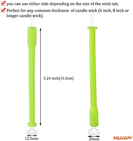 MILIVIXAY 12pcs Candle Wick Placing Tubes Wick Centering Tool for Candle Making.