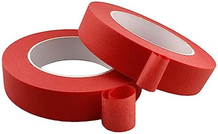 Red Masking Tape, 1 Inch x 55 Yards, 2 Rolls
