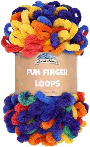 JubileeYarn Fun Finger Loops Yarn - 100g/Skein Jumbo Polyester - Circe - 1 Skein
