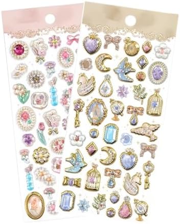 3D Puffy Stickers, Kawaii Resin Decorative Stickers for Phone Case, Notebook, Scrapbooking (Style-10)