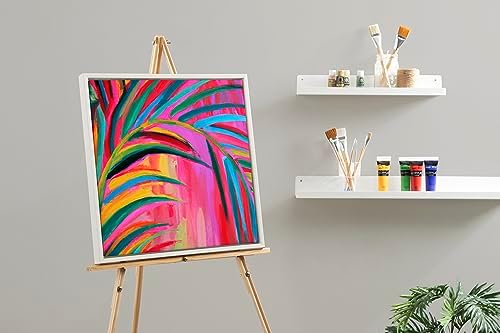 Kate and Laurel Sylvie Blank Framed Canvas Wall Art, 22x22 Gold, Modern Empty Canvas for Paint-Your-Own Art, Premium Already Framed
