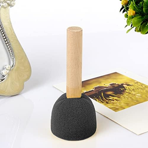 WAFJAMF 40 Pcs Round Sponges Brush Set 4 Sizes DIY Painting Tools Black