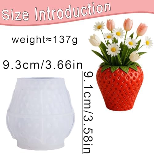 Strawberry Epoxy Resin Molds, Fruit Candle Holders Silicone Molds