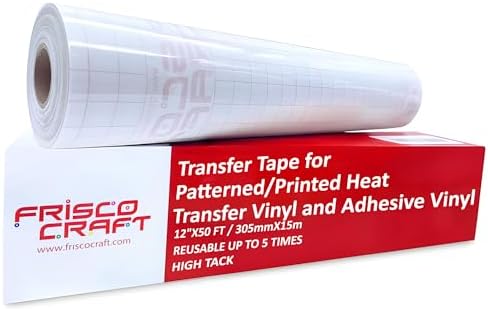 Frisco Craft Clear Heat Transfer Vinyl Transfer Tape 12" x 50 ft