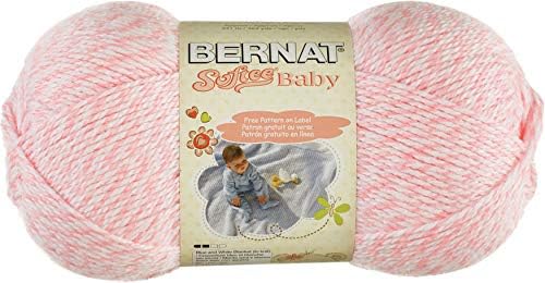 Bernat Softee Baby Yarn, 5 oz, Baby Pink Marl, 1 Ball