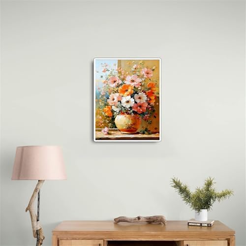 Flower Paint by Numbers Kit for Adults,Wild Daisy Adult Painting by Numbers for Beginner on Canvas,DIY Painting Kits for Home Wall Decor,Gifts (Flower5)