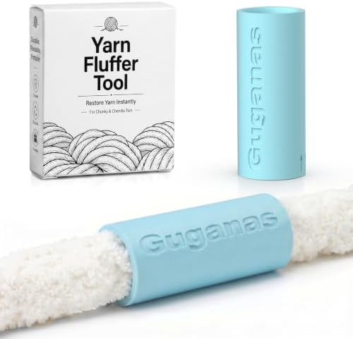Chunky Yarn Fluffer Tool — Professional Yarn Fluffing and Restoring Tool, Suitable for Chunky Yarn and Chenille Yarn; an Essential Accessory for Hand Knitting and Crochet Blankets, Blue
