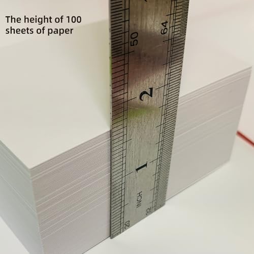 100 Sheets Blank White Cardstock 5x5 Thick Paper 130lb/350gsm