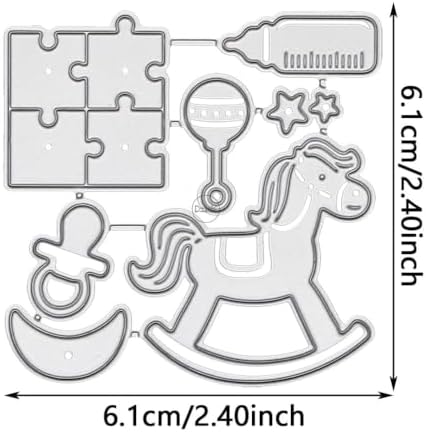 Rocking Horse Bottle Metal Cutting Dies for Card Making