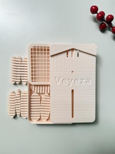 Polymer Clay Earring Drill Guide,Cornstarch Tapper Box for Polymer Clay,Detachable Curved Strip-Shaped Clay Tools,3 in 1 Clay Tools for Precise Drilling of Earring Jewelry and Necklace Pendant