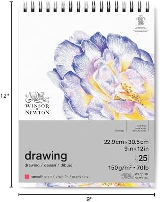 Winsor & Newton Classic Drawing Paper Pad, 9" x 12", 25 Sheets, 150gsm