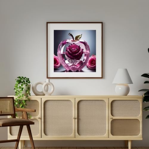 Acelii Rose Apple Diamond Painting Kits for Adults Beginners | 5D Full Drill Gem Painting DIY Craft, Diamond Art Painting Kits, Gem Art Kits for Adults,Home Wall Decor Gift 11.8X15.7 Inch