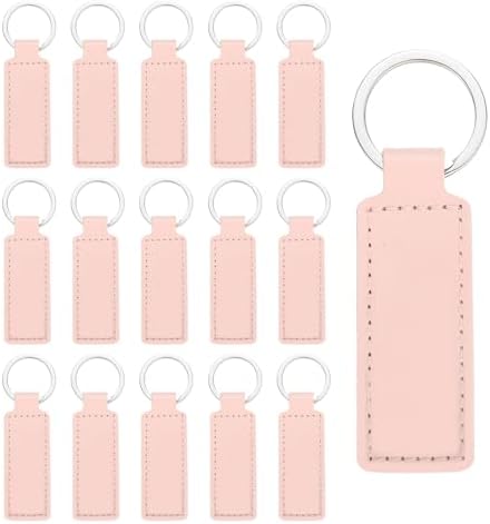 MECCANIXITY Leather Keychain Blanks Bulk Rectangle Laser Engraving Keychain Kit