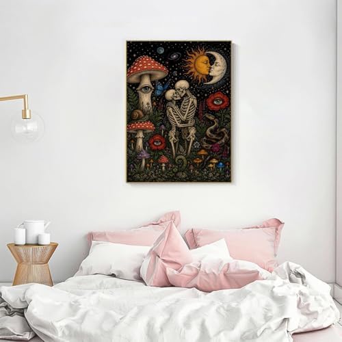 KICHANG Skull Diamond Art Kits for Adult Diamond Painting Kit for Beginner