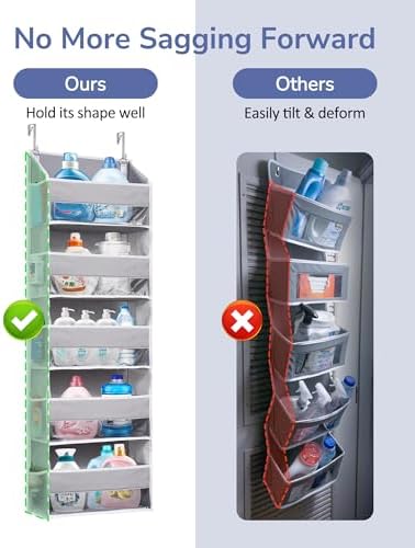 ULG 2 Pack 5-tier Over the Door Organizer Light Gray