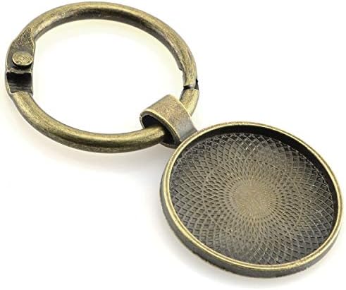 Lind Kitchen 25pcs Round Bezel Pendant Trays Setting Cabochon Blank Base for DIY Crafting Photo Jewelry Findings Making Accessories 25mm