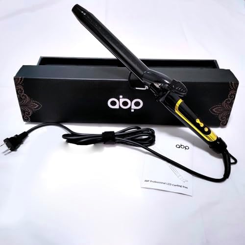 abp 3/4 Inch Extra Long Barrel Curling Iron with Clamp Instant Heat to 450F