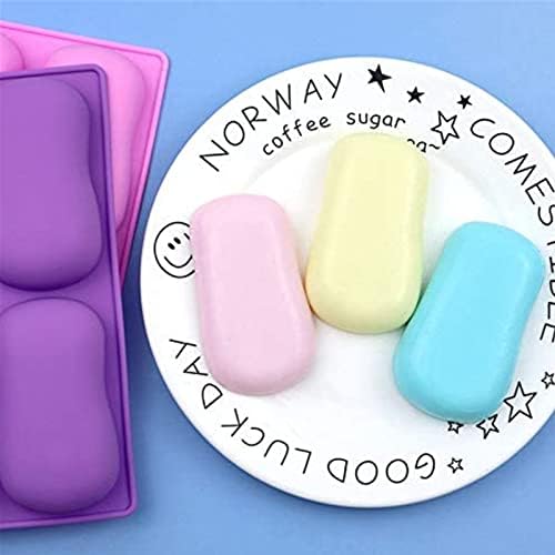2Pcs Oval Silicone Soap Molds, Classic Oval Shaped Molds for Chocolate Jelly Candy Making