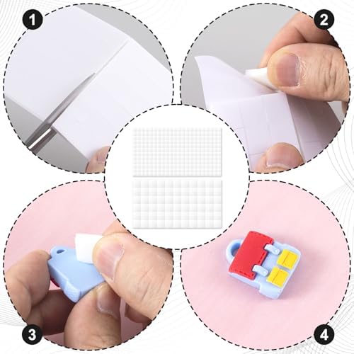 Joez Wonderful 10 Sheets Foam Adhesive Squares, 12x12x3mm & 6x6x2mm, White