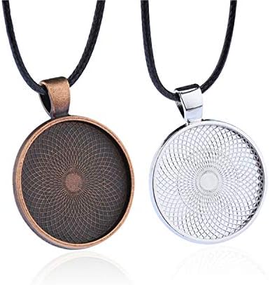 25pcs Round Bezel Pendant Trays Setting Cabochon Blank Base for DIY Crafting Photo Jewelry Findings Making Accessories 25mm