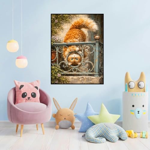 ijbnhd Diamond Art Kits for Adults Cat Diamond Painting Kits 12x16 inch